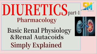 DIURETICS  Part1  PHARMACOLOGY  Basic Renal Physiology  Renal Autacoids [upl. by Timothy]