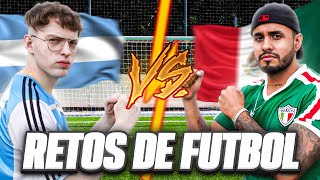 ARGENTINO vs MEXICANO  ¿QUIEN ES MEJOR  RETOS DE FUTBOL PRECISION PUNTERIA Y POTENCIA [upl. by Avi]