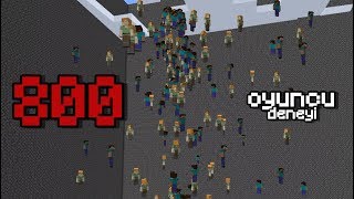 MINECRAFT 800 oyuncu deneyi [upl. by Leveridge]