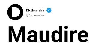 Maudire Signification En Français [upl. by Fried]