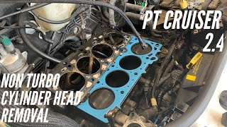 Pt Cruiser 24 nonturbo cylinder head removal [upl. by Gare]