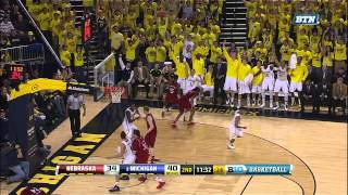 Nick Stauskas Sophmore Year vs Michigan State [upl. by Assiralc]