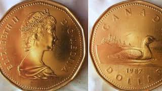 CANADA 1987 1 Dollar Coin WORTH [upl. by Ramburt]