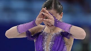 Winter Olympics Kamila Valieva tops leaderboard after figure skating short programme [upl. by Eelana]