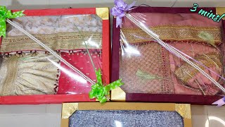 Wedding trousseau packing ideas  Quick and easy bridal dress packing tutorial in box with beads [upl. by Applegate]