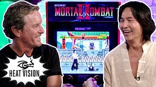 Mortal Kombat Stars Play Mortal Kombat Robin Shou vs Linden Ashby  Heat Vision [upl. by Anidam]