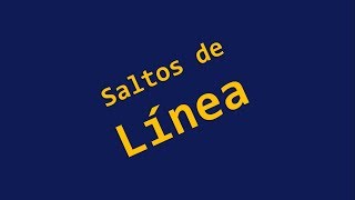 Saltos de linea en JAVA [upl. by Lynea7]