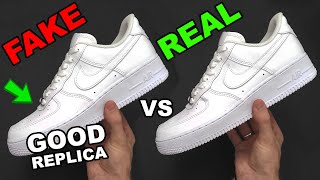 GOOD REPLICA vs REAL Nike Air Force 1  How To Spot Fake AAA 👟 Nike AF1 [upl. by Ondrea221]