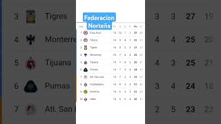 TABLA DE LA LIGA MX jornada14 ligamx mexico futbol [upl. by Aicsila]