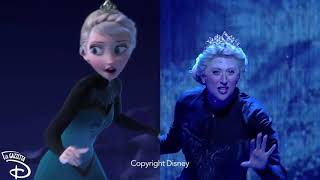 Frozen quotLet it Goquot Musical di Broadway e Classico a confronto [upl. by Samella]