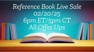 Reference Book Live Sale 022025 [upl. by Reprah]