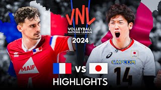 🇯🇵 JAPAN vs FRANCE 🇫🇷  Highlights  Mens VNL 2024 [upl. by Kiran306]