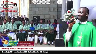 Fr Kiibi leads worship at St Balikuddembe SS Kisoga S4 blessing [upl. by Eanahs514]