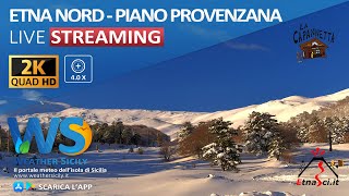 🔴 Etna Nord Piano Provenzana live webcam  Panoramica dalla CapannettaEtnaSci [upl. by Sculley]