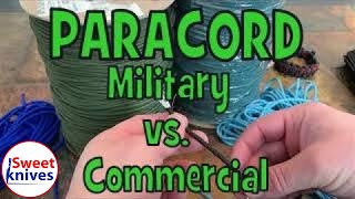 74 Paracord 550  Difference Between Military 5040 Type III and Commercial Grade [upl. by Llemart]