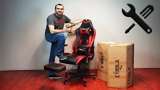 CYROLA gaming chair assembly video INSTRUCTIONS [upl. by Intruok]