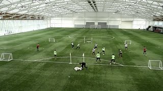 How to stretch the opposition  Soccer training drill  Nike Academy [upl. by Leiva]