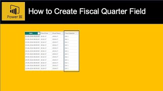 Power BI DAX  How to Calculate Fiscal Quarters From Fiscal Date and Add as a Fiscal Calendar field [upl. by Sofer946]