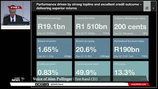 Business  FirstRand reports increase in earnings Alan Pullinger [upl. by Kellyn]