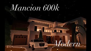 600k BLUSH MODERN MANSION  Bloxburg  House Tour [upl. by Ilil]