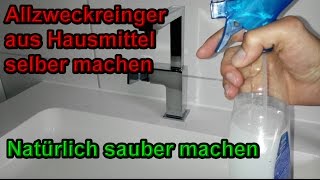 Natürlichen Allzweckreiniger aus Hausmittel selber machen  Reinigungsmittel selbst herstellen  DIY [upl. by Gildas]