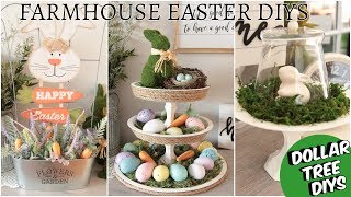 DOLLAR TREE FARMHOUSE DIY EASTER DECOR 2019 [upl. by Nebeur349]