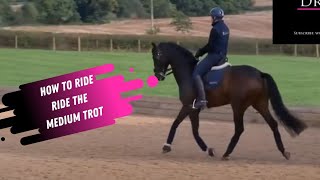 How To Ride The Medium Trot In Dressage [upl. by Naerda]