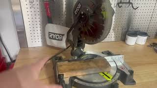 RYOBI Miter Saw 9 AMP Light Weight With Blade Review [upl. by Senhauser]