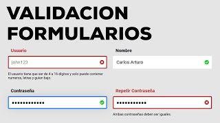 Aprende a Validar Formularios con Javascript y Expresiones Regulares [upl. by Asum318]