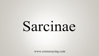 How To Say Sarcinae [upl. by Yttig602]