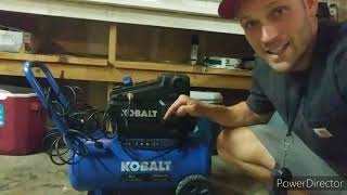 Kobalt 8 gallon air compressor from Lows [upl. by Lainey]