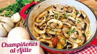 CHAMPIÑONES AL AJILLO EN FREIDORA DE AIRE 🍄 Receta fácil [upl. by Leyla]