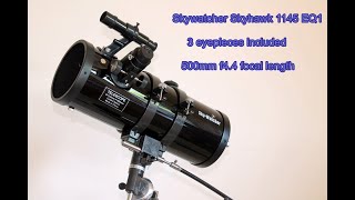 Skywatcher Skyhawk 1145 EQ1 telescope including a Lunar observing report [upl. by Ybab339]