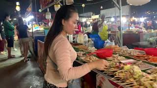 Poipet Cambodia Night Market  4K Poi Pet near Thai Border [upl. by Anemolihp]