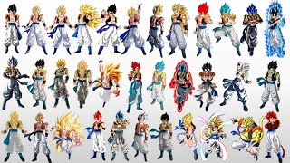 Evolution Of Gogeta All Forms DBZDBSDBGTSDBH [upl. by Etsyrk]