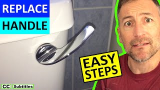 How to replace a toilet handle flush lever  How to replace a cistern lever handle [upl. by Mitzl]