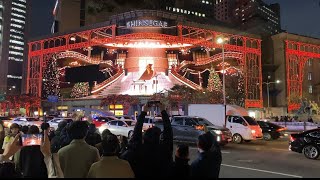 Christmas Lights Night Walk Myeongdong street seoul  4K Walking Tours [upl. by Rafaelia]