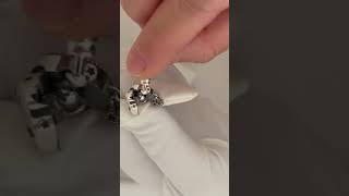 How to open close Pandora Moments Moon Clasp Snake Chain Bracelet [upl. by Aicekan640]