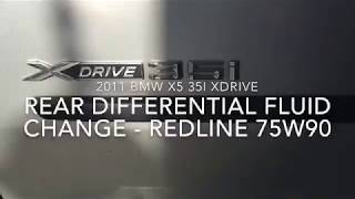 2011 BMW X5 E70 35i Rear Differential Fluid Change [upl. by Selda]