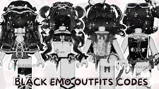 Black Emo Outfits IdeasOutfits Codes w Links Roblox berry Avenue outfit codes PT 1 [upl. by Tarsus]