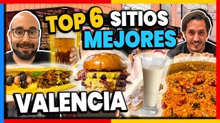 MEJORES SITIOS PARA COMER EN VALENCIA TOP 6 IMPRESCINDIBLES 🥘🍔😍 [upl. by Merrili]