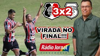 SANTA CRUZ 3 x 2 TREZE Narração Aroldo Costa  Rádio Jornal do Commercio SerieC Copadosclassicos [upl. by Repinuj]