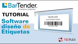 TUTORIAL DISEÑO DE ETIQUETAS  SOFTWARE BarTender [upl. by Cristionna]