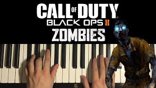 How To Play  Black Ops 2 Zombies  Theme Song PIANO TUTORIAL LESSON [upl. by Cyma]