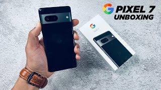 Google Pixel 7 Unboxing Setup and First Look  Obsidian Black [upl. by Ferreby]