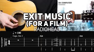 Radiohead  Exit Music For A Film Guitar lesson with TAB [upl. by Eiramlehcar]