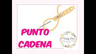 PUNTO CADENA Tutorial de Bordado Rápido y Fácil [upl. by Nivlem]