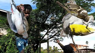 sling shot bird hunting in the hills  how to make sling shot [upl. by Suirada204]