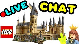 LIVE Chat  Giant LEGO Hogwarts Castle Harry Potter 71043 Pictures  BrickQueen [upl. by Mayhs]