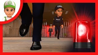 Surprise for police  Razers escape Handy Andy animation cartoon [upl. by Adiene289]